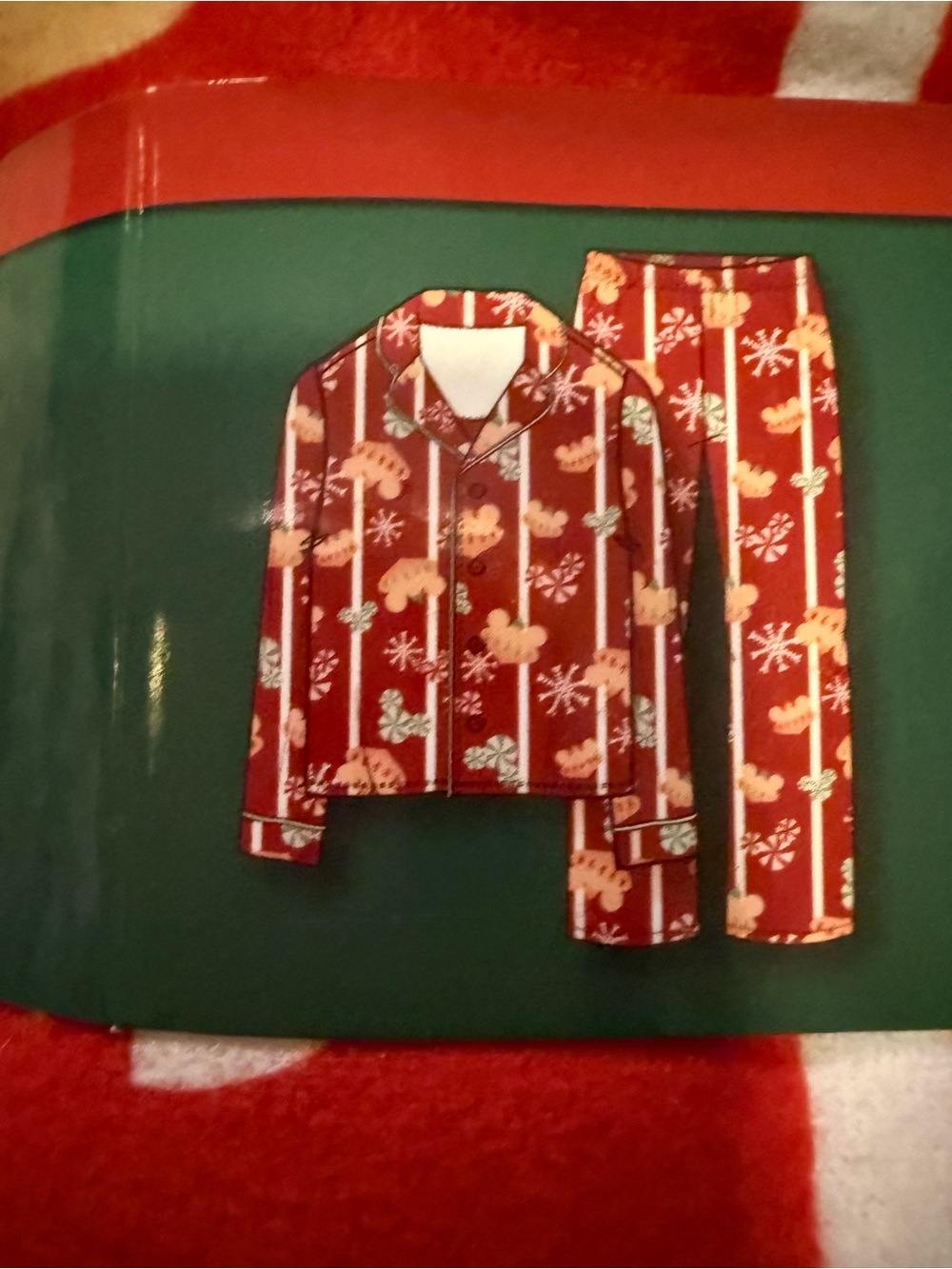 Disney Red Kids size 4 Pajama Set gender neutral mickey mouse nwt
